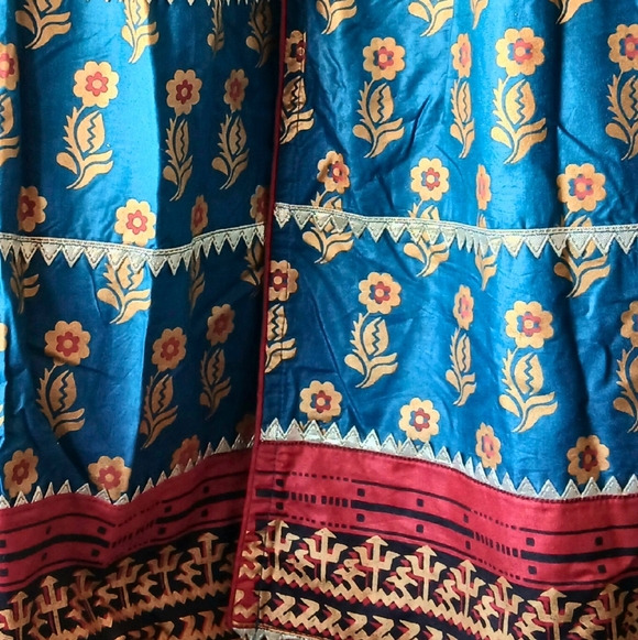 Boho Chic Blue Floral Maxi Dress - Picture 11 of 13